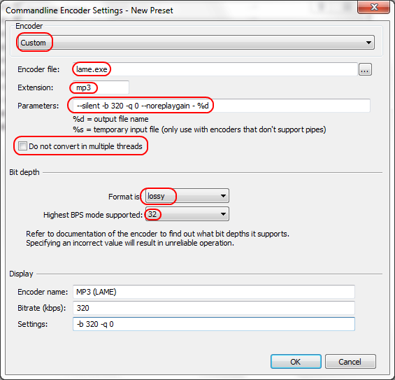 Output file format